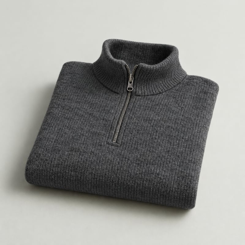 FJELL MERINO ZIP in Charcoal