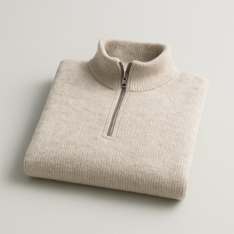 FJELL MERINO ZIP in Sand