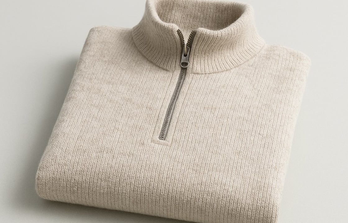 FJELL MERINO ZIP in natural wool